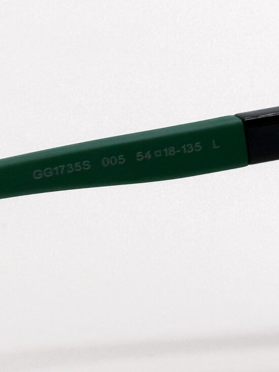 NEW GUCCI SUNGLASSES GG1735S 005 BLACK/GREEN UNISEX EYEWEAR